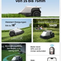 Alternative view of eufy E15 Mähroboter ohne Begrenzungskabel 800 m²